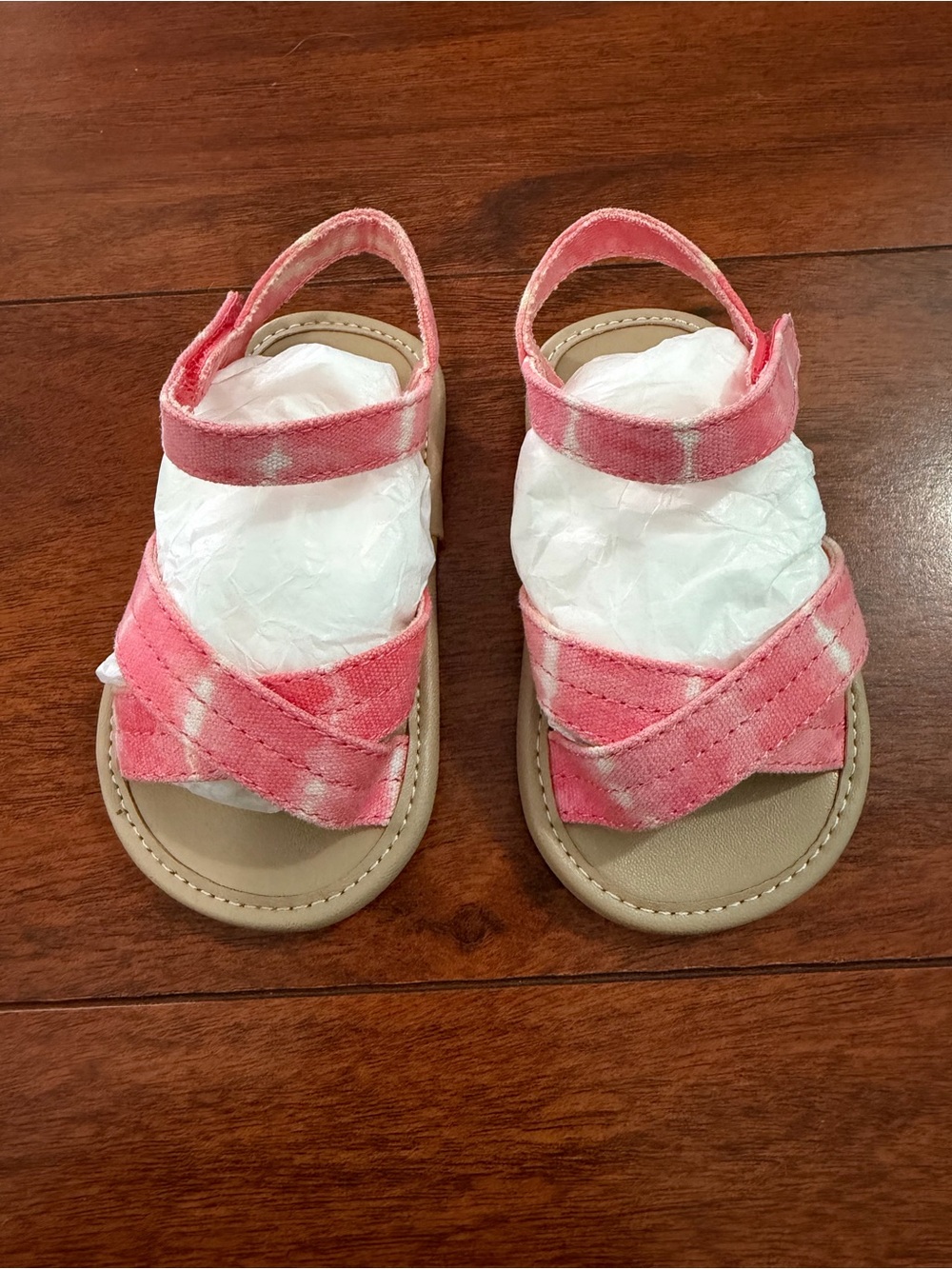 GAP Pink Tie-Dye Toddler Sandals Size 6-12M